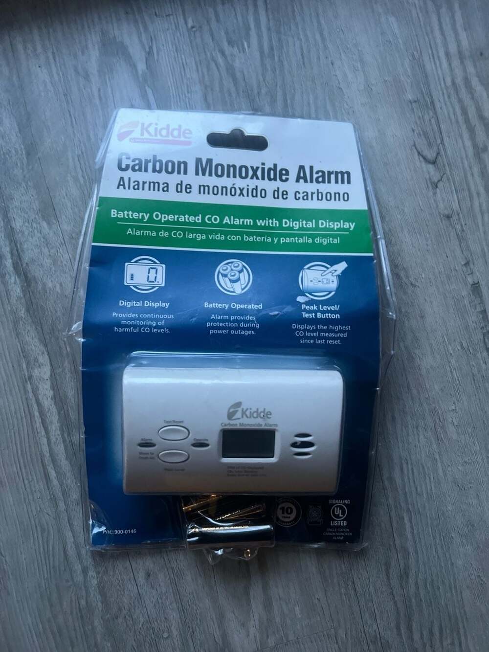 Kidde Battery Operated Carbon Monoxide Alarm with Digital Display, Model 900-014